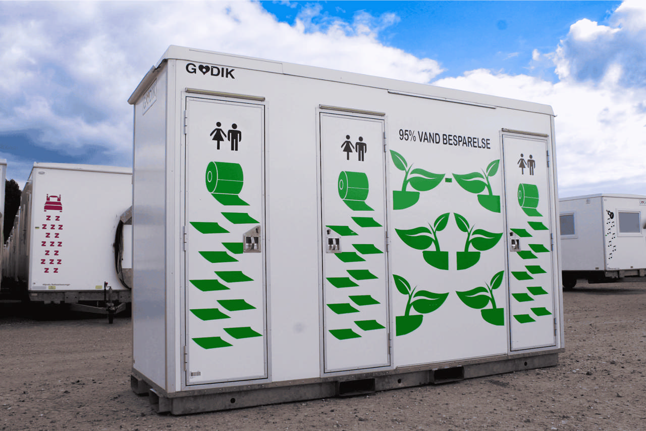 Vakuum toalettmodul med 3 toaletter