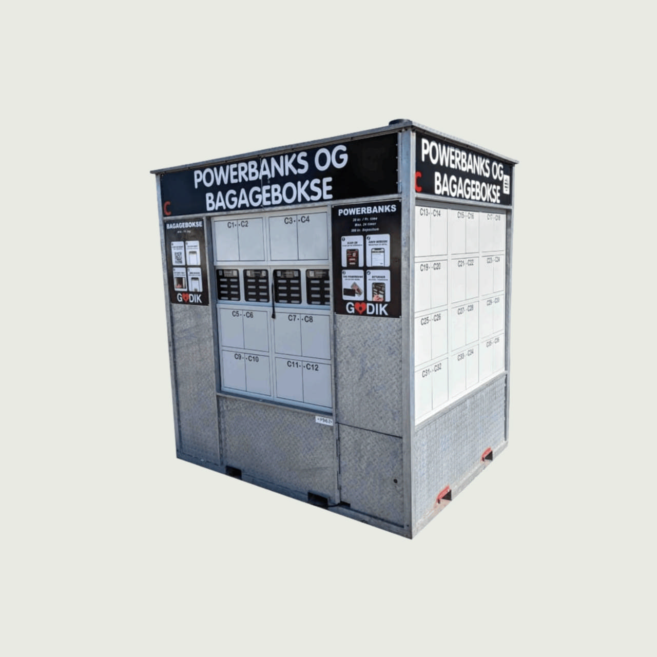 Bagageboxmoduler 4 st. med 72 lådor