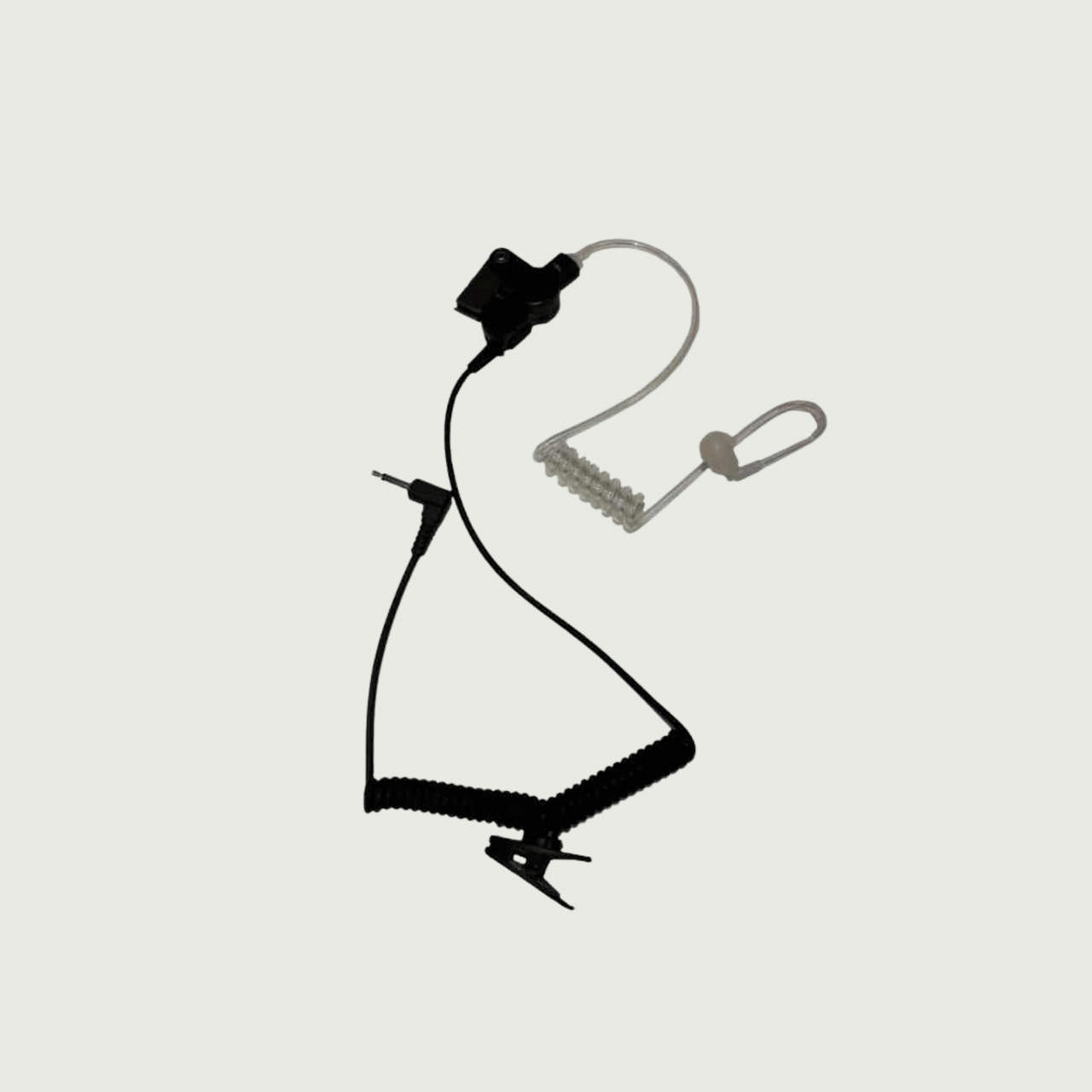 Öronstycke med spolsladd till handmikrofon