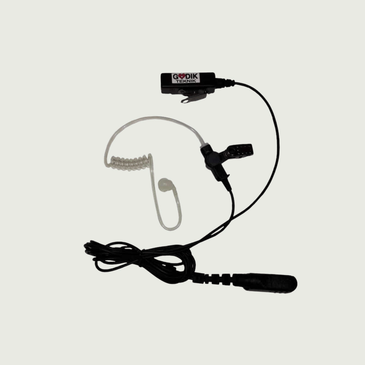 Öronstycke med spolsladd och mikrofon